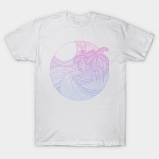 Lines of striped landscape 001 T-Shirt